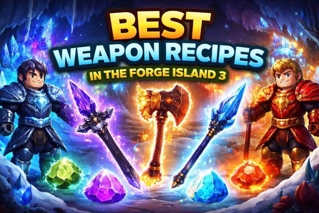 Best Weapon Recipes to Use in The Forge Roblox Island 3