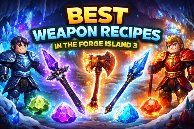 Best Weapon Recipes to Use in The Forge Roblox Island 3