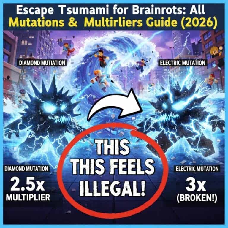 Escape Tsunami for Brainrots All Mutations & Multipliers Guide (2026)